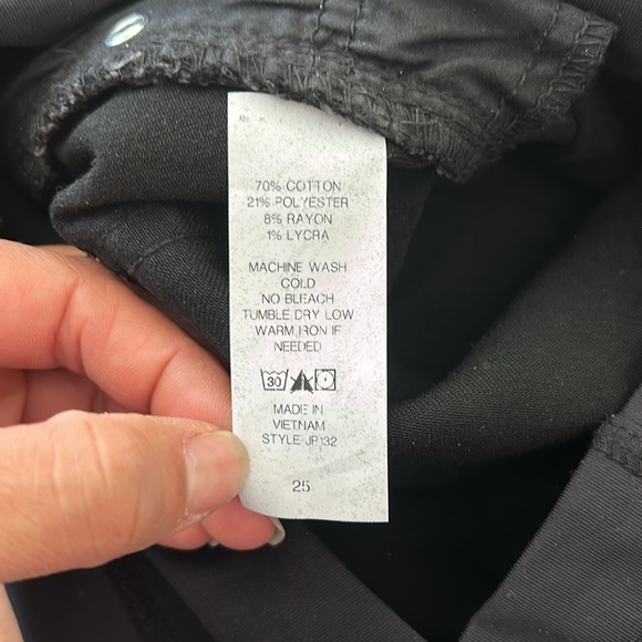 Pinkblush Faded Black Distressed Raw Hem Full Panel Maternity Jeans - Picture 9 of 10